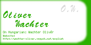 oliver wachter business card